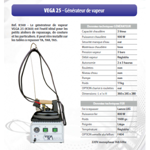 TABLE ET CENTRALE DE REPASSAGE JS25 avec FER