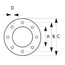 JOINT DE BRIDE diam : 110mm 8 trous VEIT  b : 85  d :12