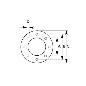 JOINT DE BRIDE diam : 220mm 8 trous BM b :195  d :10