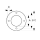 JOINT DE BRIDE DIAM : 132 4 TROUS SILC B : 110 D : 12